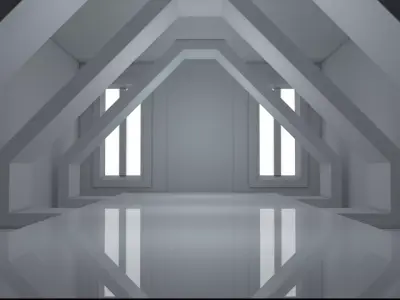 Sci Fi Room Low-poly 3D model