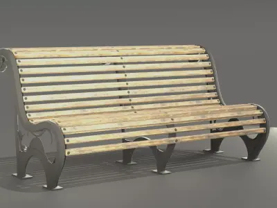 Classic Park bench 3D model