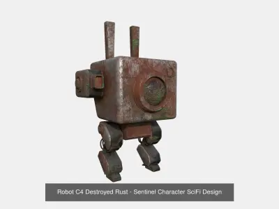 Robot C10 Police - Sentinel Character SciFi Design 3D Model Pack