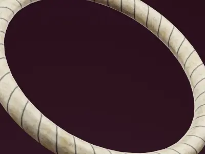 Golden Band Jewelery Low-poly 3D model