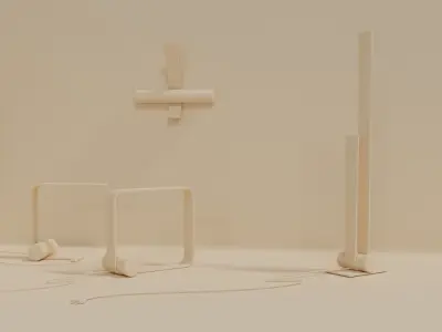 Set of lights design 3D model