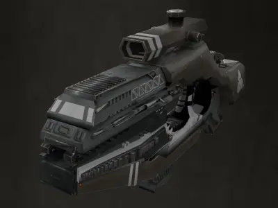 Sci Fi Rifle Straiker Low-poly 3D model