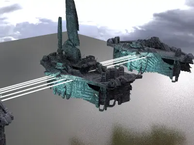 Halo Forerunner Inspired Hologram Bridges 2 3D model