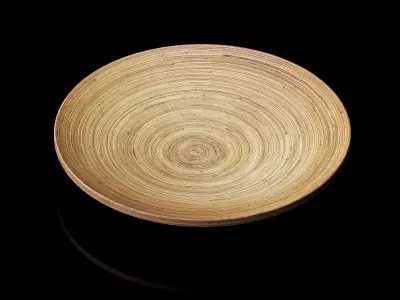 Pakham pears in a wooden fruit bowl Low-poly 3D model