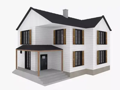 Modern Residential House 3 Low-poly 3D model