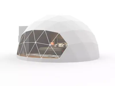Geodesic Dome Glamping 01 3D model