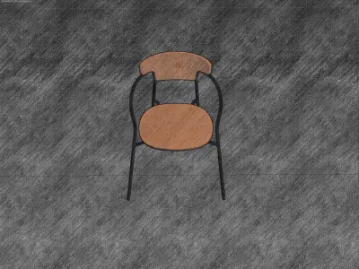 Pecan Chair 3D 3D model