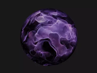 HDRI Panoramic Sky - 360 starfield - violet nova nebula 012 Low-poly 3D model