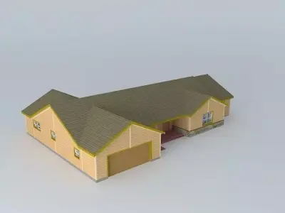 House Plan 140022 Free 3D model