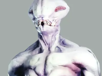 Slimy Alien Low-poly 3D model