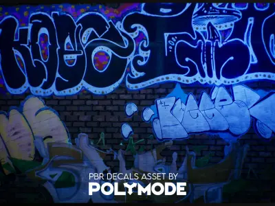 Guerrilla art pack 01 decals  3D model