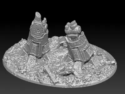 EPIC - ARMAGEDDON titans graveyard set 3 3D print model