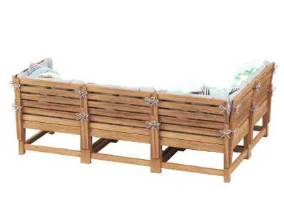 NAMMARO Modular corner sofa 3 seater IKEA 3D model
