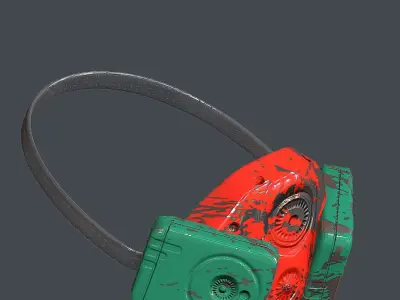 Gas mask helmet 3d model scifi Low-poly  Low-poly 3D model 491