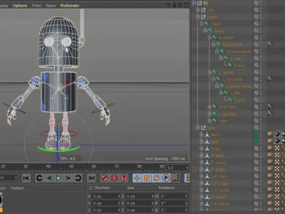 Cartoon Character Robot Low-poly 3D model