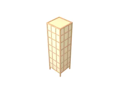 Japanese Lantern v3 001 Low-poly 3D model