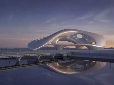 Futuristic building 36 3D model