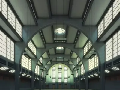 Spacious Hall 3D model