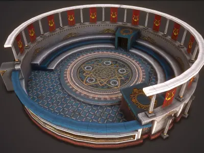 Roman Greek Theatre Low-poly 3D model