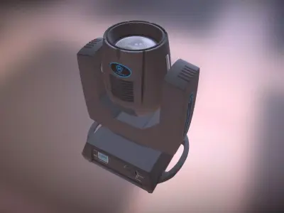 moving head beam high poly 3D model
