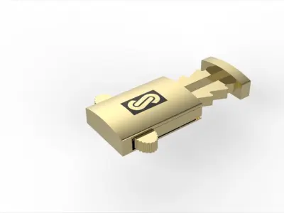 Monaco box claps lock for 10MM cuban chain LIGHT WEIGHT  3D print model