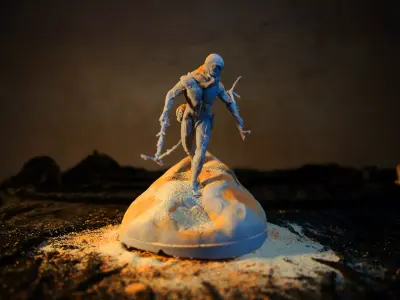 DUNE - Fremen Worm Rider - Dune Arrakis Warrior - Miniature 3D print model