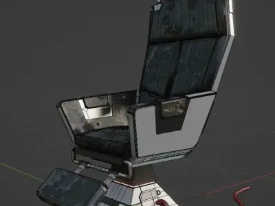 Sci-Fi Electronic Lab Chair Low-poly 3D model