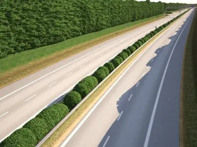 Tileable highway 01 3D model