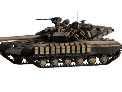 T-64 Main battle tank 3D model
