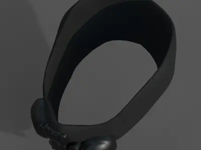Gas mask respirator scifi futuristic 3d  Low-poly 3D model 4