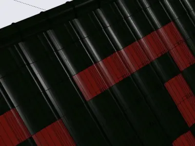 3d adjustable roof tiles 3D model