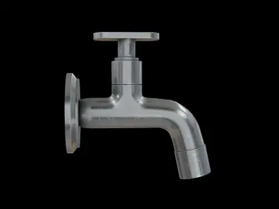 Compression Tap Low-poly 3D model