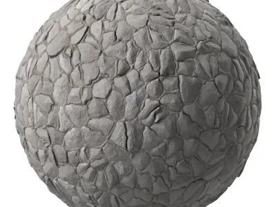 Field Stone 05 - PBR - 4K - PNG - Seamless Texture