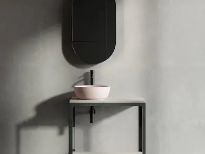 Scarabeo Ceramiche ABLE Single Vanity Unit Set 2 Low-poly 3D model