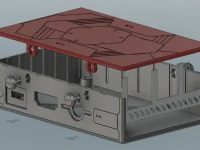 Raspberry model 3 B Sci Fi Case 3D print model