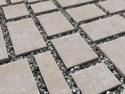 Paving tile pebble n12 3D model
