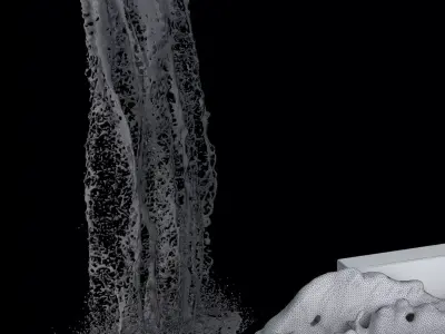 Waterfall fountains 001 3D model