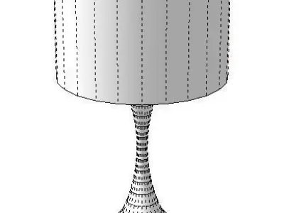 Black lacquer Paloma table lamp h69 cm Low-poly 3D model