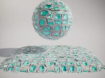 Geometric SciFi Hexagon Panels HQ PBR Textures Set Texture