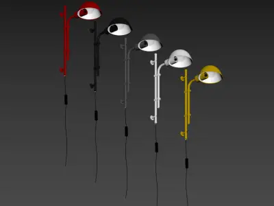 Sconce wall lamp with shade 3D model