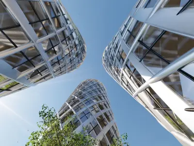 Buildings of the future lumion10 Low-poly 3D model