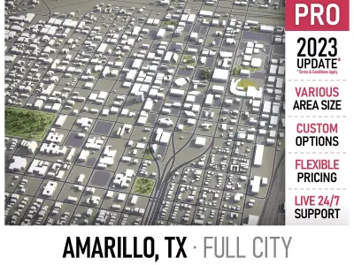 Amarillo  Low-poly 3D model