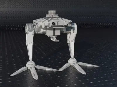 Royalty-Free License battle robot Low-poly 3D model