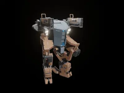CX-05 Mechanized infantry support vehicle Low-poly 3D model