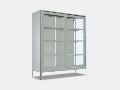 IDASEN Cabinet with sliding glass doors 3D model