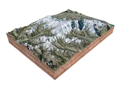 Kongur Tagh Mountain China 3D model
