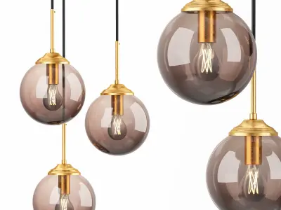 3 Lights Globe Hanging 3D model