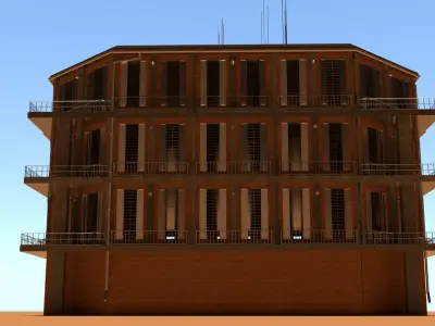 laos Game Building 01 Low-poly 3D model