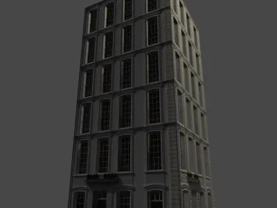 building 4 tall Low-poly 3D model