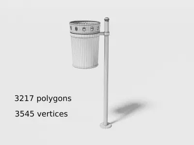 Street elements pack v2 Low-poly 3D model